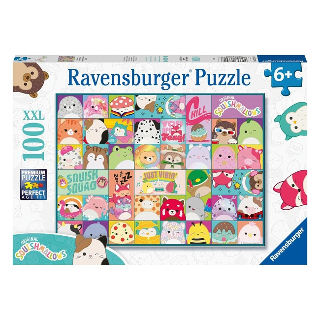 Puzzle Ravensburger Squishmallows 100 Piezas XXL - Edad Recomendada 6 años - Estimula la Imaginación