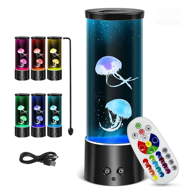 Lampada Meduse Jellyfish Lamp Colorata 16 Colori Mood Light USB Lava Lamp