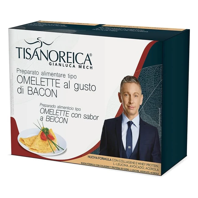 Gianluca Mech Omelette Proteica Gusto Bacon Gluten Free 112gr - Proteine e Fibre
