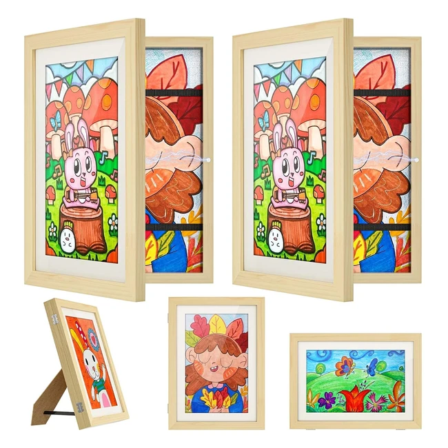 Marco para dibujos niños Nicekool A4 - Gran capacidad y diseño eco-friendly