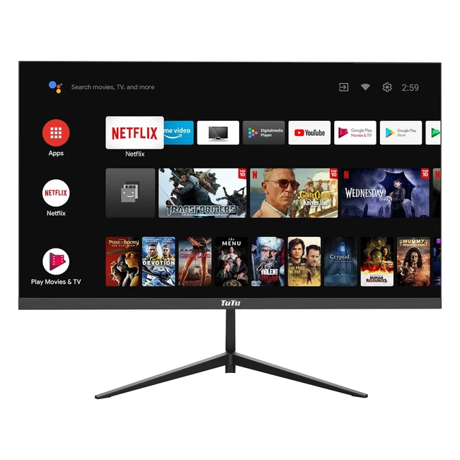 Monitor Intelligente 25 Pollici Android OS VA 1080p60Hz WiFi Bluetooth - Tutu Schwarz