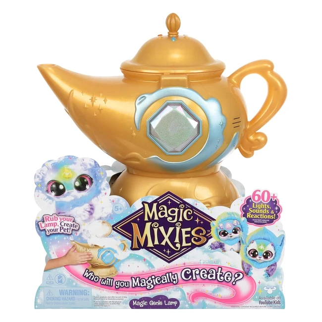 Lámpara Mágica Magic Mixies Azul Juego Interactivo Genio Mixie Luces Sonidos Efectos Niebla Niños 5 Años MGX09200