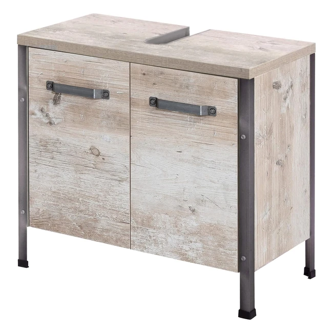 Schildmeyer Harkon Waschbeckenunterschrank Holzwerkstoff Finduseiche Dekor 64 x 336 x 59 cm - Hochwertiger Badschrank mit gedämpften Türen