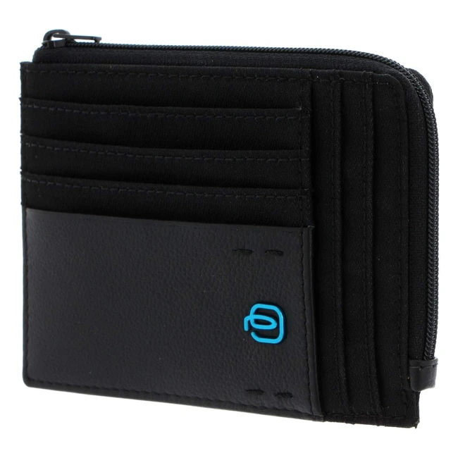 Piquadro P16 Bustina Porta Carte di Credito in Pelle e Tessuto - Ref. 10004
