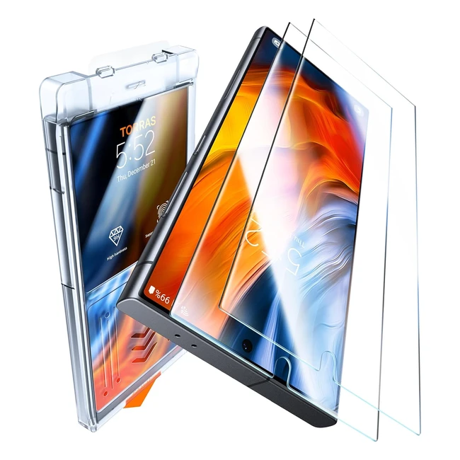 Torras Samsung S24 Ultra Screen Protector 8ft Military Shatterproof 9H Antiscratch 2 Packs
