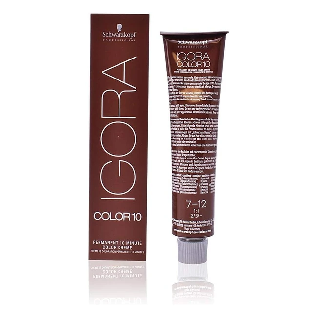 Coloration Schwarzkopf Igora Color10 712 - Couleur Intense 60ml
