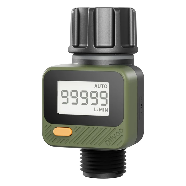 Diivoo Medidor de Flujo de Agua Digital - Panel Extraíble - IP54 - 4 Modos de Medición