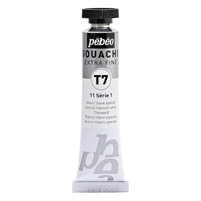 Pittura a guazzo 20 ml Bianco di Titanio T7 Alta Qualità