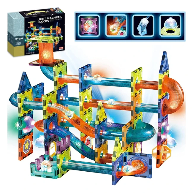 Morkka Blocchi Costruzione Magnetici Giocattoli STEM 3D Set 312 Ragazzi e Ragazze Light Orbital Blocks110pcs