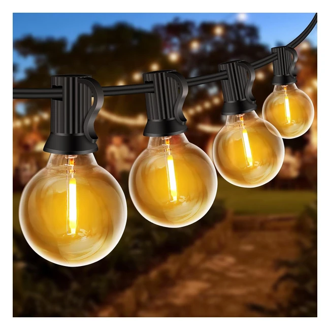 Zyrivon Outdoor Lights Mains Powered 20m66ft 302 LED Garden Lights Shatterproof Waterproof Warm White String Lights