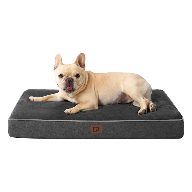 Cuscino Cane Taglia Media Ortopedico Memory Foam Lavabile Grigio 76x51x75cm