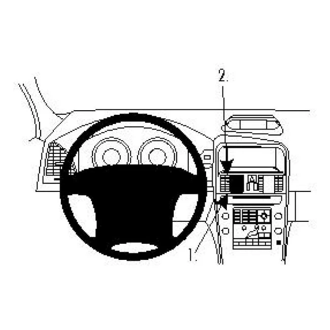 Brodit ProClip Halterung Schwarz 854611 - Kfz-spezifisch, Robust & Zuverlässig