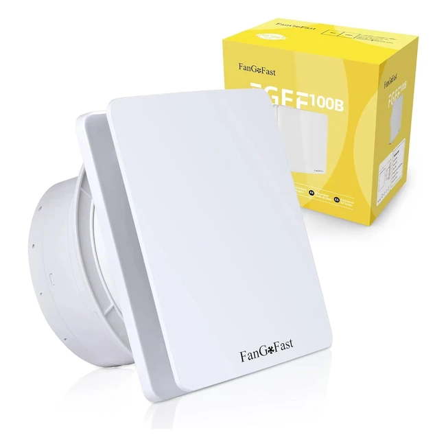 Fangofast Aspiratore da Bagno 100 mm - Estrattore Aria Universale - Valvola Antiritorno - Risparmio Energetico