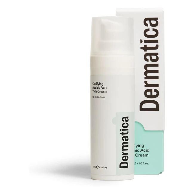 Dermatica Clarifying Azelaic Acid 15 Cream - Lightweight & Fragrance Free Skincare - Gentle & Effective
