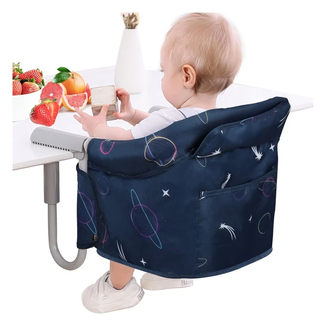 Trona Portátil Beb Clip Asiento de Mesa Plegable Verde 6-36 Meses