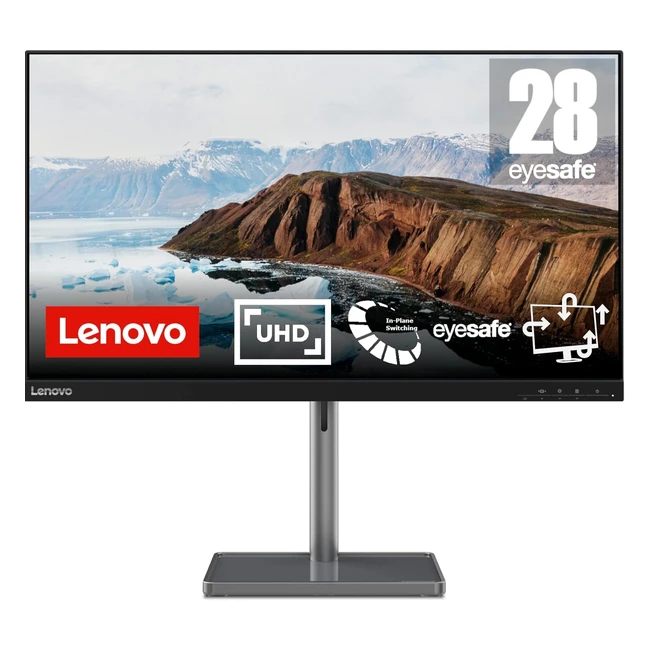 Lenovo L28U35 28 inch 4K Ultra HD PC Monitor - 2160p 60Hz 6ms WLED HDMI DP