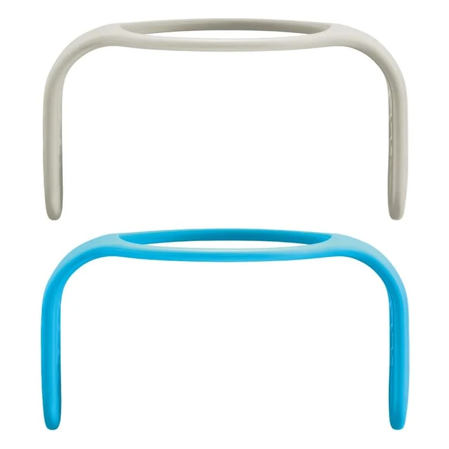 Manici Hold My Bottle Day Night - Compatibili con Biberon MAM - Ergonomici e Antiscivolo - Azzurro Neutro