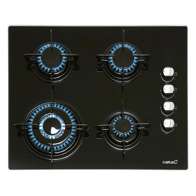 Placa de Gas Cata CIB 6031 BK - 4 Quemadores Butano 59cm