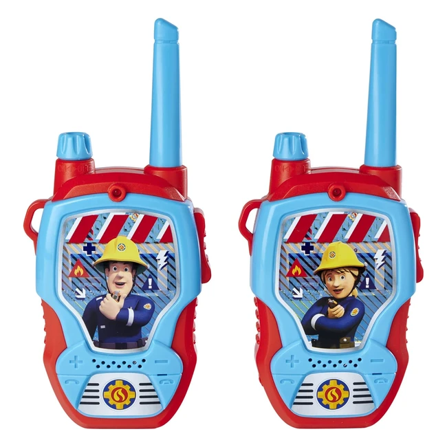 Dickie Toys Feuerwehrmann Sam Walkie Talkies für Kinder ab 4 Jahren - 100m Reichweite - Spielzeugfunkgeräte