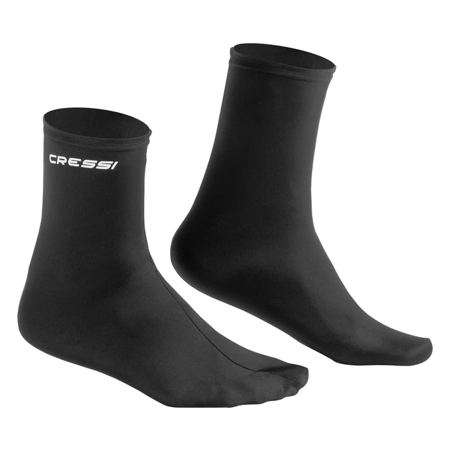 Cressi Ultra Stretch Fins Sock BlackBlack LXL | Snug Fit | Full Foot Fin | Sensitive Feet