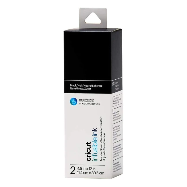 Cricut Negro Hojas de Transferencia Infusible Ink 2 Unidades - Sublimación