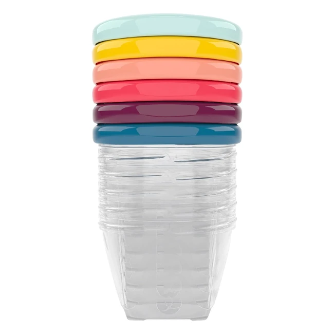 Babymoov Babybol Airtight Food Storage Containers 180ml Pack of 6 - Multicolor - BPA Free