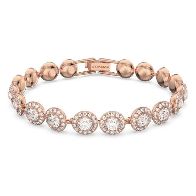 Pulsera Swarovski Angelic Mujer Cristales Blancos Oro Rosa Ref. 1234 ¡Envío Gratis!
