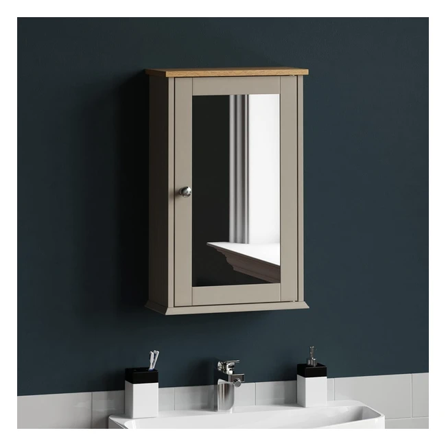 Mobile Bagno Vida Priano Grigio Specchiato Anta Singola H53xL34xP15cm