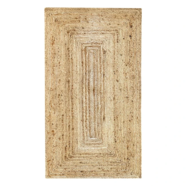 Tappeto di Iuta Alhambra Naturale 80x150cm - Fibra Intrecciata a Mano