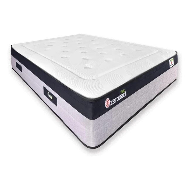 Colchón Viscoelástico Zerobact SAC - Altura 30cm - Muelles Ensacados - Firmeza Premium