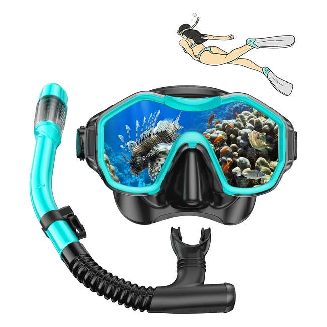 Masque plongée adulte iParaailury - Large vue - Anti-buée - Anti-fuite