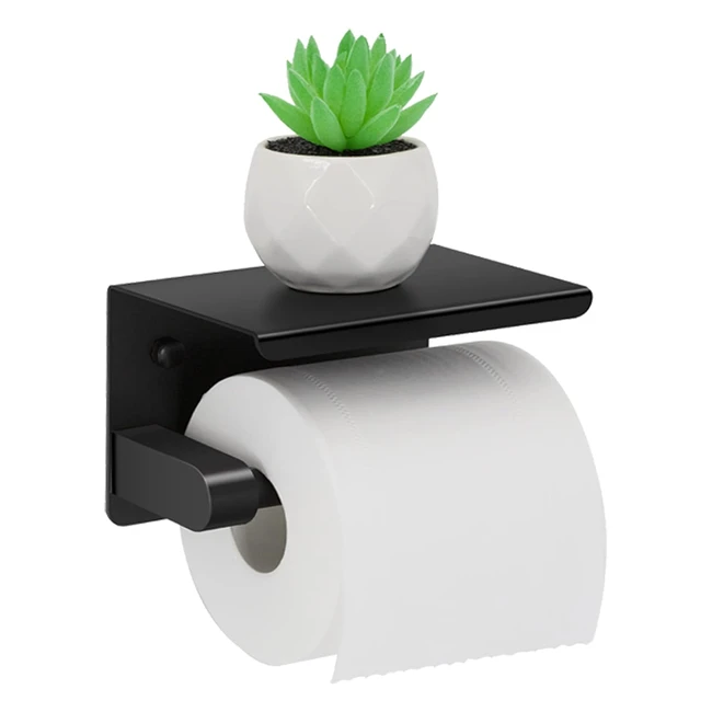 Porte papier toilette noir mat acier inoxydable SUS304 autoadhsif