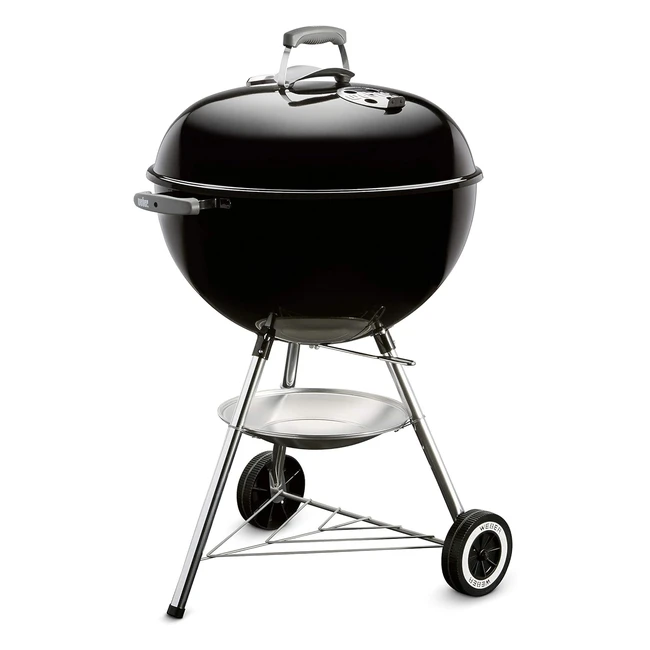 Parrilla Weber Classic Kettle 57cm Negra 1341504 - Acero Cromado y Sistema de Limpieza