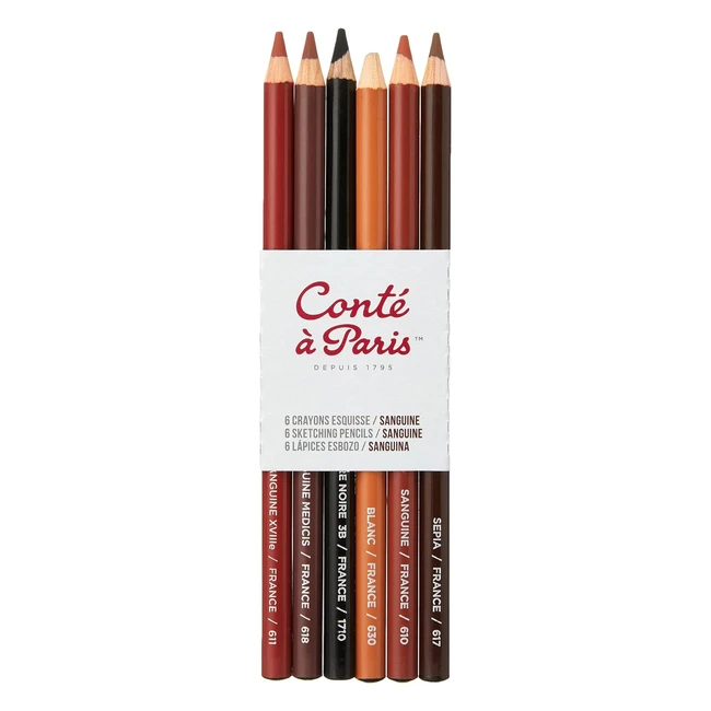 Matite Sanguigna Multicolore Conte a Paris #6 - Alta Qualità