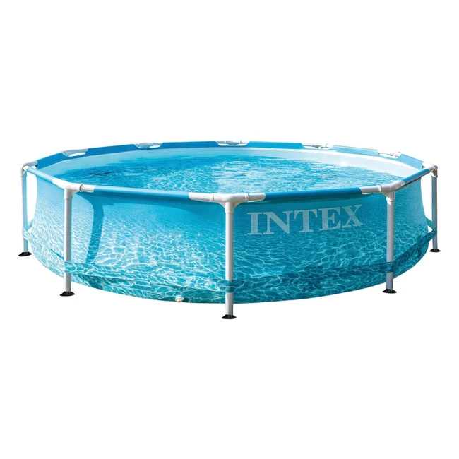 Piscina Desmontable Intex Metal Frame 305x76cm 4485 Litros Diseño Fotorrealista