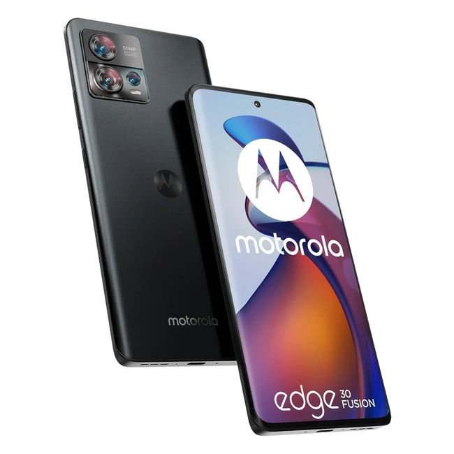 Motorola Moto Edge 30 Fusion Fotocamera 50MP 5G Display 65 144Hz OLED FHD Qualcomm Snapdragon 888 Batteria 4400 mAh 8/128GB Dual SIM Android 12 Cover Inclusa Quartz Black