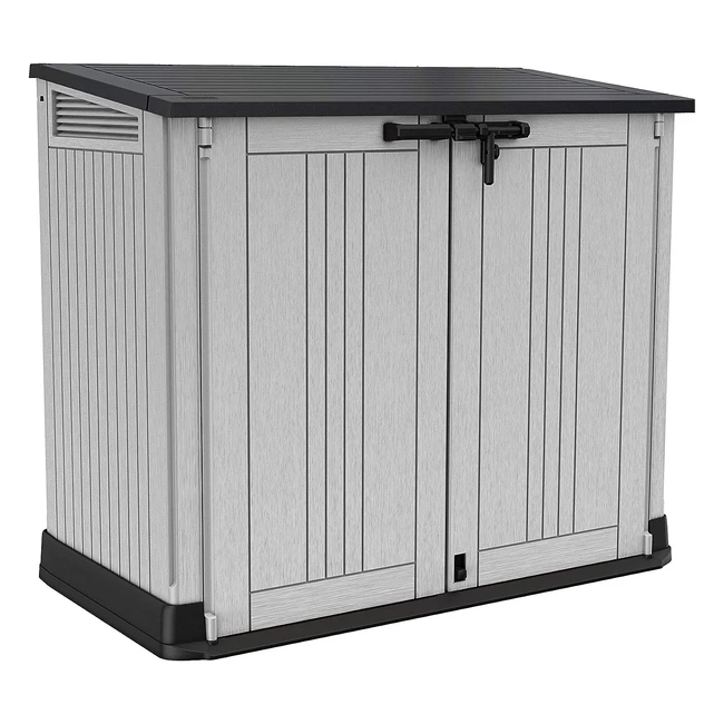 Keter Store It Out Nova Outdoor Garden Storage Shed Light Grey - Fade Free - All Weather Resistant - Safe and Secure