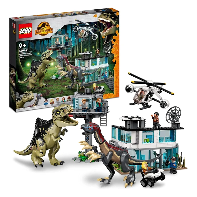 LEGO Jurassic World - Giganotosauro e Terizinosauro Dinosauri Giocattolo - 6 Minifigure - Giochi per Bambini - Idee Regalo Pasqua Dino 76949