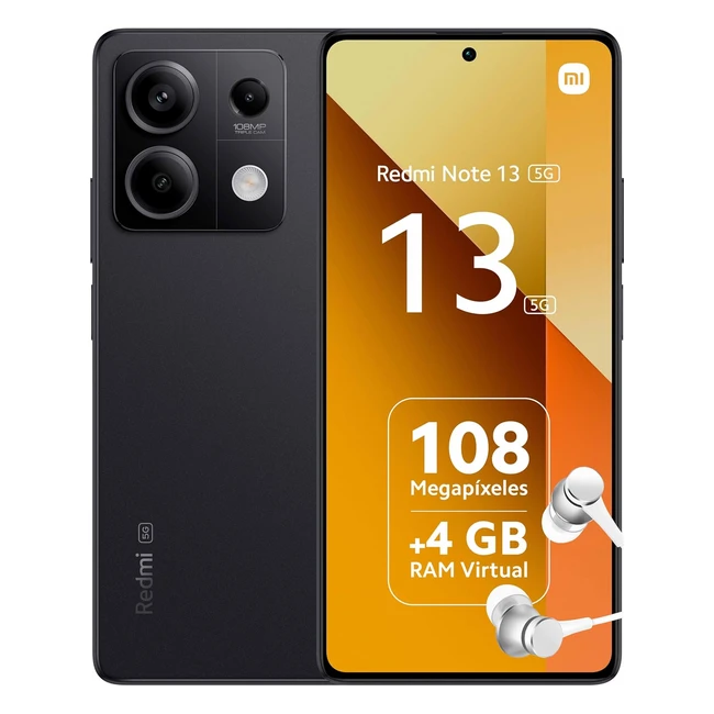 Xiaomi Redmi Note 13 5G 8GB256GB - Version Tarnish - 2 ans de garantie - Processeur 5G MediaTek Dimensity 6080