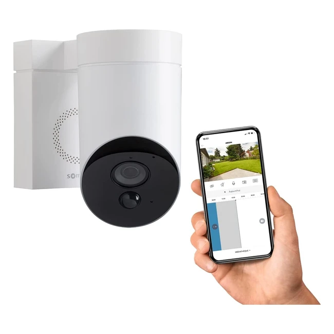 Telecamera Esterno Bianca Somfy 2401563 1080p Full HD - Sirena 110 dB