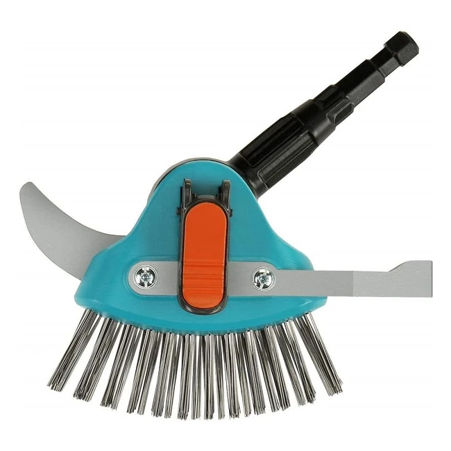 Raschietto 3in1 Combisystem Gardena CS 0360820 - Lama Acciaio Inox - Rimozione Erbacce e Muschio - Manici Universali