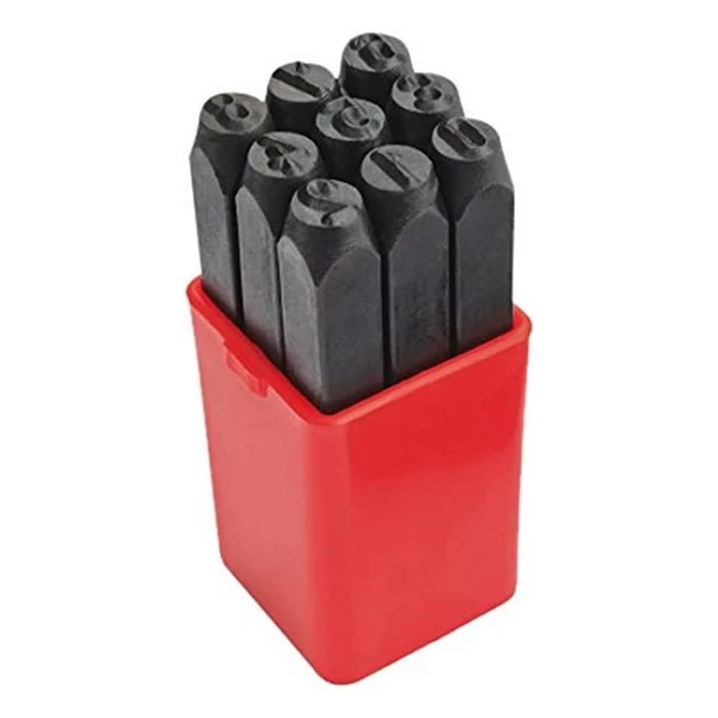 Jeu de 6 chiffres à frapper en boîte plastique 10mm - Marque XYZ