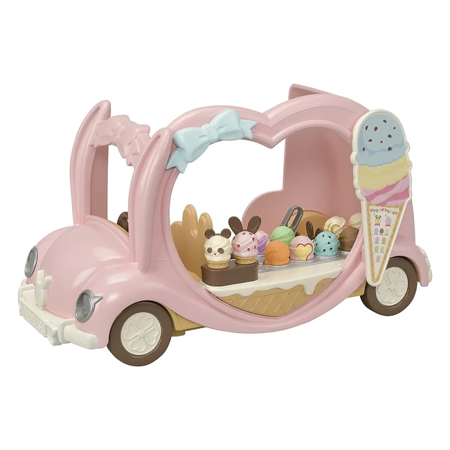 Sylvanian Families Eiswagen 5651 - Platz fur 4 Figuren - Eiszubehor inklusive