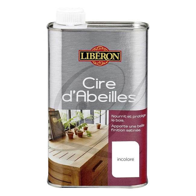 Liberon Cire d'Abeille Bois Liquide Incolore 0.5L - Finition Durable & Non Collante