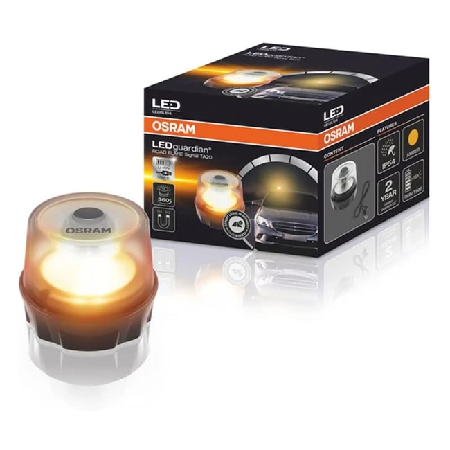 OSRAM LEDGUARDIAN Road Flare Signal TA20 LEDSL104 Rechargeable Magnetic LED Warning Light