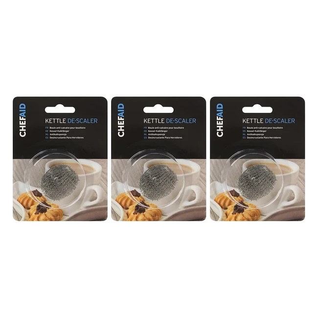 Chef Aid Stainless Steel Kettle Descalers Pack of 3 - 61E41402