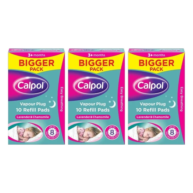 Calpol Vapour Plug Refill Pads 10 x Pack of 3 - Soothing Night Time Comfort