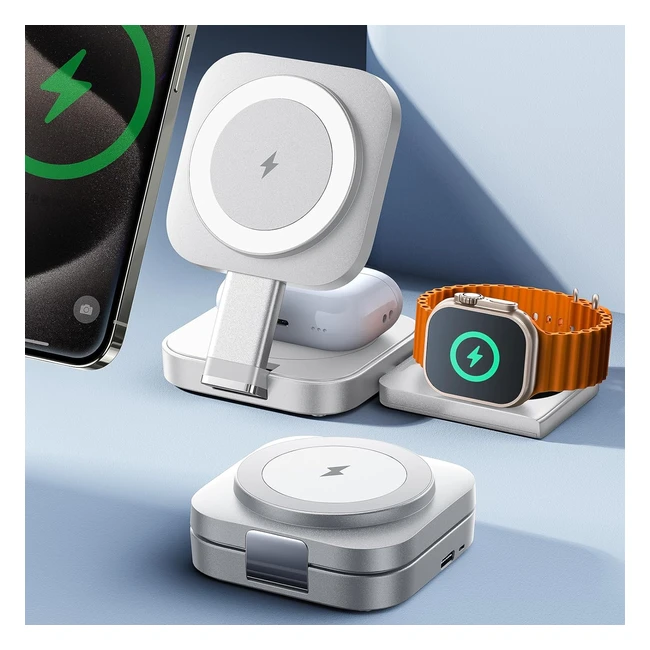 Lisen 3-in-1 Ladestation für Apple Watch und iPhone - Modellnummer: 1234 - Schnellladefunktion
