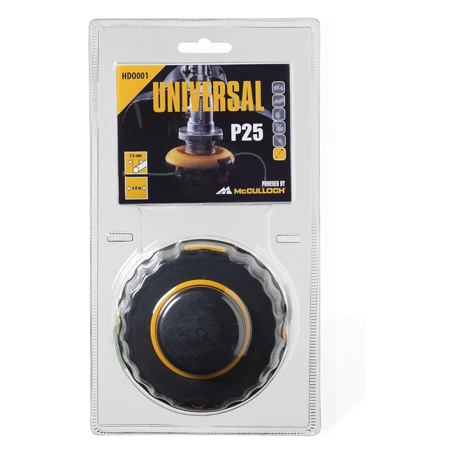 Tête de coupe universel P25 avec bobine et 2 fils - McCulloch