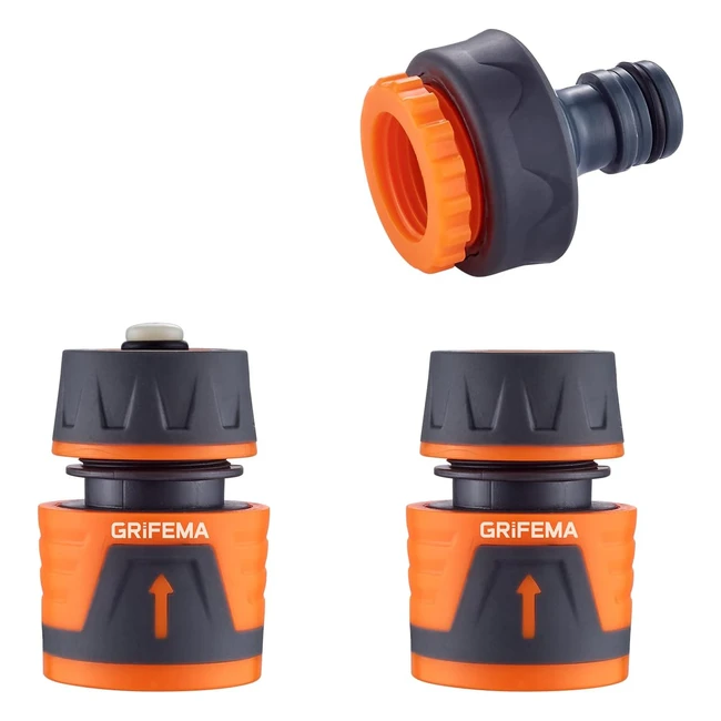 Kit de raccordement de robinet Grifema GE1103 avec connecteur Waterstop 12 - Connexion rapide 12 et connecteur femelle premium 12